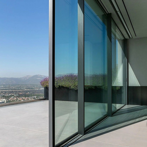 Porte coulissante moderne en alliage d'aluminium à double vitrage avec verre trempé, écoénergétique, pour usage extérieur dans les villas et les maisons - Product Image 6