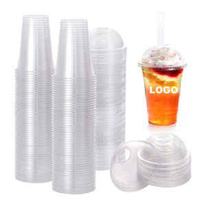Skydear 16oz <span class=keywords><strong>PP</strong></span> ly nước trái cây cup in logo nhựa dùng một lần ly với mái vòm có nắp đậy biểu tượng tùy chỉnh - Product Image 1