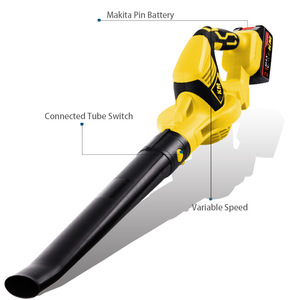 เครื่องเป่าลมไฟฟ้าลิเธียม Km 21V แบตเตอรี่แบบชาร์จได้ สีเหลือง เครื่องเป่าใบไม้ เครื่องเป่าหิมะ อุปกรณ์ทำสวน - Product Image 3