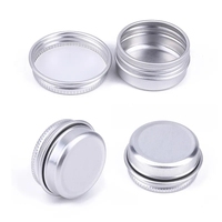 Pot en aluminium de 5 ml, 10 ml, 15 ml, 25 ml, 30 ml, 50 ml, 60 ml, 80 ml, 100 ml, 150 ml, 6 oz, boîte en aluminium de 50 g, boîte en aluminium plate de 50 ml
