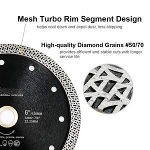 Disque de coupe circulaire diamanté super fin 4-9 pouces, outils pour carrelage, disque turbo à mailles pour une coupe lisse et à faible éclatement, pour carrelage, marbre, granit, <span class=keywords><strong>maçonnerie</strong></span> - Product Image 5