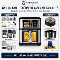 Kit de composants CKD SKD pour friteuse à air 10L, commande tactile numérique, fenêtre visible, assemblage local, usine OEM