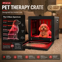 GLPE - Boîte de luminothérapie rouge pour chiens et chats - 5 longueurs d'onde - 630-850 nm - Chambre de bien-être LED pour la récupération et les soins de la peau des animaux de compagnie - OEM ODM