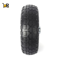 Houseables 10 pouces en caoutchouc solide bande de roulement sur noyau Gorilla Cart Pneus 4.10/3.50-4 Remplacement Garden Dolly Caster Wheels Flat Free