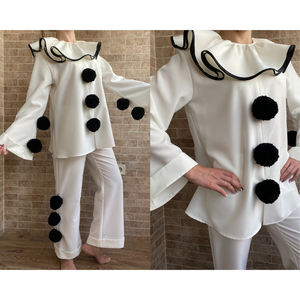 Halloween Cosplay ropa blanco negro <span class=keywords><strong>Pennywise</strong></span> disfraz Pierrot Collar payaso disfraz Pierrot disfraz - Product Image 1
