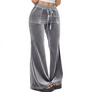Pantalones Deportivos de Cintura Alta Elástica para Mujer, Marca Hardhoodi, con Bolsillos, Corte Acampanado, para las Cuatro Estaciones - Product Image 1