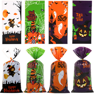 100 Pezzi Sacchetti Regalo in Plastica Autoadesivi Usa e Getta Stampati in Rotocalco per Halloween Trick or Treat Sacchetti per Dolcetti e Caramelle - Product Image 4