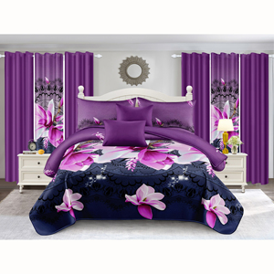 12 pezzi moderno <span class=keywords><strong>letto</strong></span> matrimoniale in un Set di borse <span class=keywords><strong>con</strong></span> tende floreale gonna <span class=keywords><strong>letto</strong></span> piatte federe tessuto poliestere resistente - Product Image 4