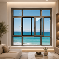 Ventana Corredera de Aluminio con Sellado Lateral a Presión, Serie 90/110, Fabricación Directa de Fábrica en China para Proyectos de Villas, Marca HUACAI