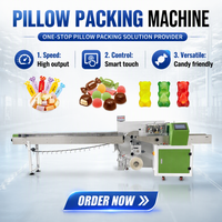 Machine d'emballage automatique de type oreiller pour fruits, nouilles instantanées, pain et bonbons
