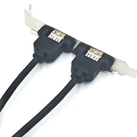 Kabel Ekspansi Braket Panel Belakang USB 3.0 Sudut 20Pin ke Kabel Pelat Port USB 3.0 Ganda untuk Motherboard PC Desktop Buatan Cina