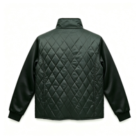 Veste matelassée écologique à col montant personnalisée avec motif diamant et broderie pour l'hiver