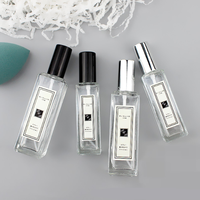 Bouteille de Parfum en Verre Vide Classique Personnalisée Luxe Carré Vaporisateur 5ml 10ml 20ml 30ml 50ml 100ml Vente en Gros