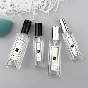 Semprotan Kabut Persegi Mewah Bening Klasik Kustom 5Ml 10Ml 20Ml 30Ml 50Ml 100Ml Grosir Botol Parfum Kaca Kosong