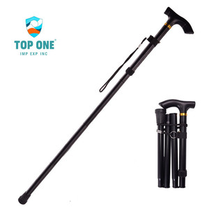Bastón Plegable de Aluminio T6 de Cuatro Secciones con Punta de Hierro Ajustable en Longitud para Personas Mayores, Uso en Exteriores, Venta al Por Mayor - Product Image 2