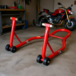 Soporte de Paddock para Motocicleta, Color Rojo, para Rueda Delantera, Capacidad de 850 Libras, de Acero - Product Image 2