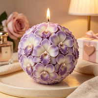 Nouvelles idées : moule en silicone 3D en forme de sphère florale en relief pour bougies d'aromathérapie, décoration, ornement