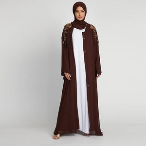 Derniers vêtements islamiques Abaya musulmane Couleurs unies Style chauve-souris Kaftan Burka <span class=keywords><strong>Robe</strong></span> islamique femmes Polyester Service OEM Adultes - Product Image 2