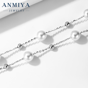 Collar de Perlas de Agua Dulce ANMIYA, Cadena Delicada con Perlas Naturales y Plata 925 - Product Image 5