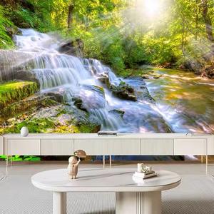 Mural de pared impermeable moderno papel pintado floral vintage impreso en <span class=keywords><strong>3D</strong></span> personalizado para dormitorios de hotel comercial para Centro Comercial Hospital - Product Image 3