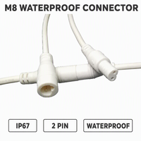 Connecteur étanche en cuivre M8 mâle/femelle, 2 broches, IP67, prise circulaire aviation, câble, automatisation industrielle