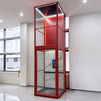 Ascenseur moderne de petite taille pour 1 à 2 personnes, plateforme lisse, ascenseur résidentiel pour passagers à vendre