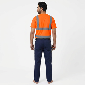 ผู้ผลิตเสื้อยืดนิรภัยสะท้อนแสงสำหรับงานก่อสร้างแบบสั่งทำพิเศษ รุ่น 2026 สำหรับผู้ชาย - Product Image 1