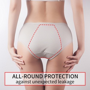 Taglia europea americana biancheria intima fisiologica a prova di perdite di pizzo a vita bassa per donne biancheria intima mestruale a triplo strato - Product Image 3