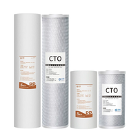Cartouche filtrante CTO Big Blue de 10 pouces pour la purification de l'eau potable, best-seller, bloc de carbone fritté à haute teneur en iode 1000 mg/g