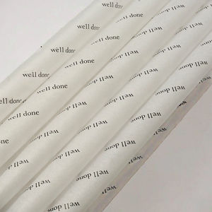 Papel de Seda Blanco para Empaque, Reciclable, de 17 g/m², con Recubrimiento de una Cara, Impresión de Logotipo Negro Personalizado, Impresión Offset, Venta al Por Mayor - Product Image 3