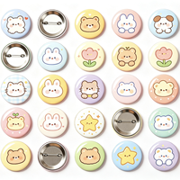 Épingles en métal acrylique personnalisées sur mesure en forme carrée avec badges à thème de dessins animés pour la décoration des vêtements d'enfants, cadeaux