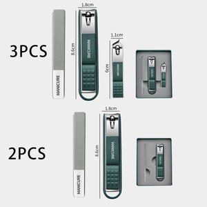 고품질 네일 클리퍼 세트 스테인레스 스틸 뷰티 도구 그린 네일 커터 - Product Image 2