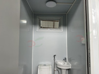 Salle de Bain Extérieure Préfabriquée, Cabine de Douche, Unité de Toilettes Mobile, WC Public Préfabriqué, Vestiaire Sanitaire pour Ouvriers