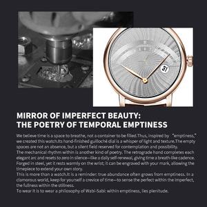 <span class=keywords><strong>Montres</strong></span> automatiques rétrogrades de luxe personnalisées OEM ODM avec logo de marque, cadran guilloché, date et verre saphir - Product Image 3