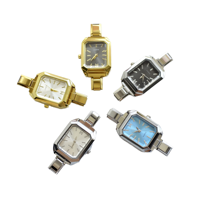 Orologio Unisex al Quarzo Ronda con Quadrante in Vetro da 10mm, Cassa in Acciaio Inossidabile Italiano, Stile Retrò Quadrato, Oro e Argento, Vendita all'Ingrosso del Produttore