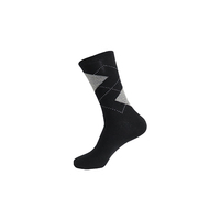 Chaussettes mi-mollet en laine épaisse pour hommes pour la saison d'hiver Motif Argyle tricoté personnalisé à la mode Style décontracté chaud pour la vente en gros