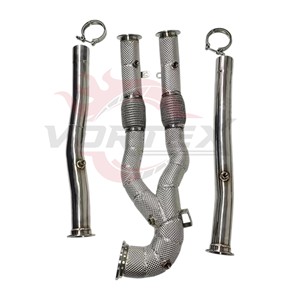 Tubo intermedio Vortex SS304 compatible con RS3 8V 8Y RSQ3 2.5 TFSI, sistema de escape de alto rendimiento para carreras con kit de protección térmica. - Product Image 4