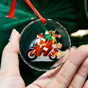 Luxury Handcrafted <b>Crystal</b> Christmas <b>Ornament</b> with Custom Laser Printed Text and Shiny Polished Finish - Product Image 1