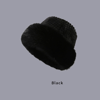 Bonnet en jacquard pour femme, motif uni, haute qualité, peluche épaisse, pour l'hiver, tendance, effet amincissant