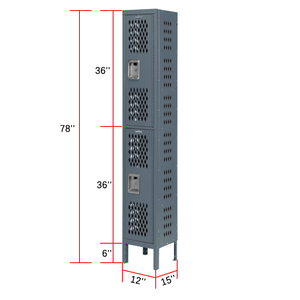 Двойной вентилируемый сверхмощный спортивный шкафчик - Product Image 1