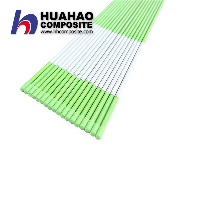 5/16 "x6ft D'allée De Fiber de Marqueur avec Capuchon et 8" Bande Réfléchissante