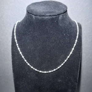 Fabrieksgroothandel 925 <span class=keywords><strong>Sterling</strong></span> Zilver 18K Goud verguld choker ketting 2mm patroon kralenketting glanzende verlovings- trouwjuwelen - Product Image 5