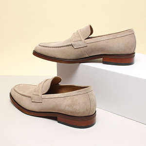 Zapatos Planos Formales e Informales de Cuero Genuino de Alta Calidad para Hombre 2026, con Punta Cuadrada, Estilo Slip-On, Venta al Por Mayor - Product Image 3