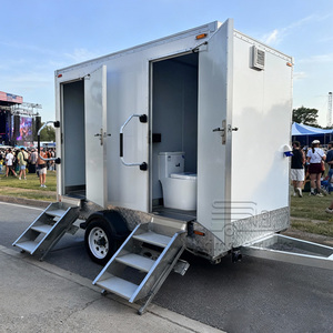 Nouvelle conception de toilettes de qualité supérieure en Chine, toilettes portables à partir de conteneurs, remorque de bureau mobile avec salle de bain - Product Image 1