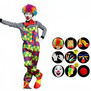 Disfraz de Halloween, disfraces de fiesta para adultos, trajes de <span class=keywords><strong>payaso</strong></span>, disfraces de actuación en escenario con peluca y máscara - Product Image 2