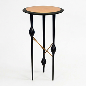 Mesa de Centro Moderna y Duradera de Resina Redonda Negra para Sala de Estar, Uso Doméstico, Hotel o Centro Comercial - Product Image 1