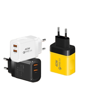 Mới đến 2.4A sạc nhanh sạc đầy đủ giao thức 2USB cắm điện cung cấp điện <span class=keywords><strong>Adapter</strong></span> EU chúng tôi Anh Kết nối 5V/3A 9V/2A - Product Image 1