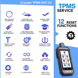 Para <span class=keywords><strong>LAUNCH</strong></span> Creader TPMS 5011 V2 Universal para probador de presión de neumáticos, coches de diagnóstico alimentados por batería, Datos del <span class=keywords><strong>Sensor</strong></span> TPMS - Product Image 4