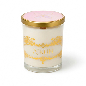 AIKUN High End Handmade Soy Wax Fragrance <b>Candle</b> Natural Essential Oil Aromatherapy Glass <b>Candle</b> for Home Decoration Gift - Product Image 2