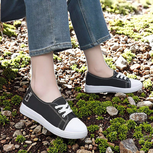 Chaussures décontractées plates pour femmes, best-seller, en plein air, à lacets, souples, légères, respirantes, durables, chaussures décontractées et chaussures en toile - Product Image 4